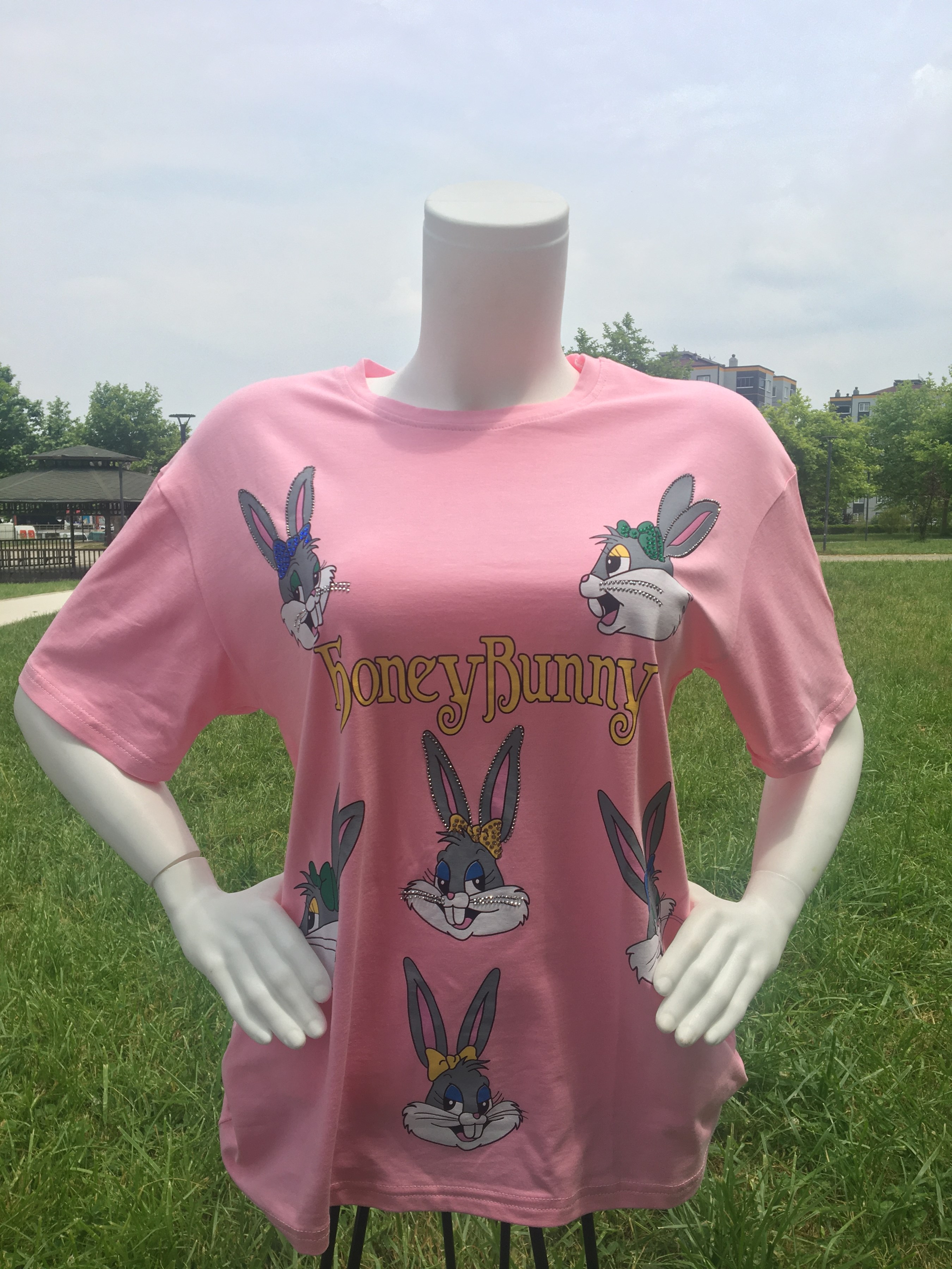 İthal Taşlı Buggs Bunny T-shirt