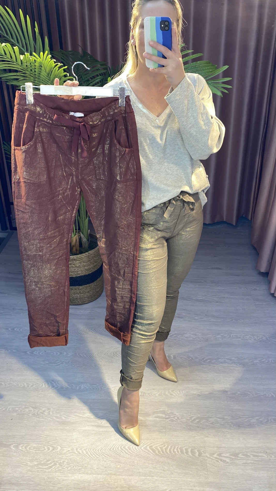 İtaly Varaklı Pantalon