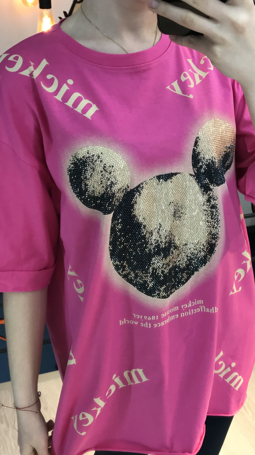 Mickey Taşlı T-shirt