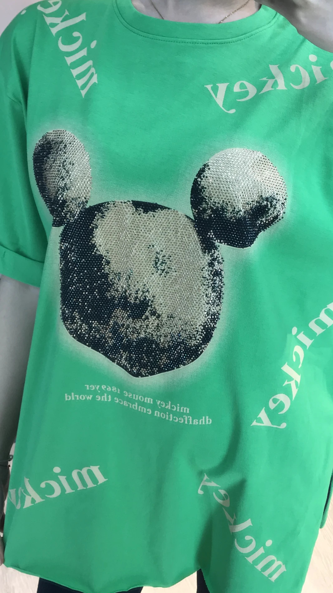 Mickey Taşlı T-shirt